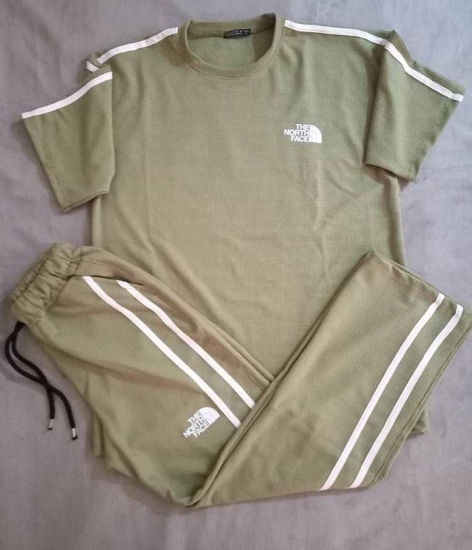 ست تیشرت شلوار بیسکوییتی طرح THE NORTH FACE 