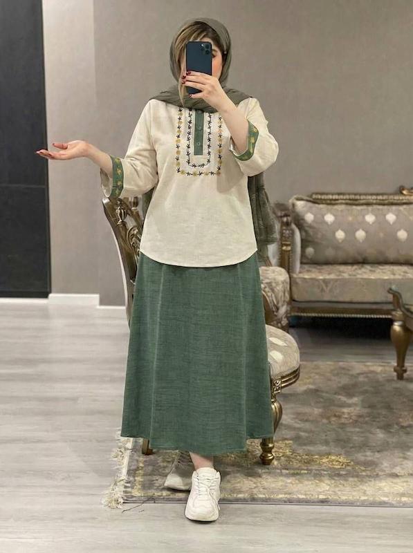 شومیز و دامن ژیوا🫀