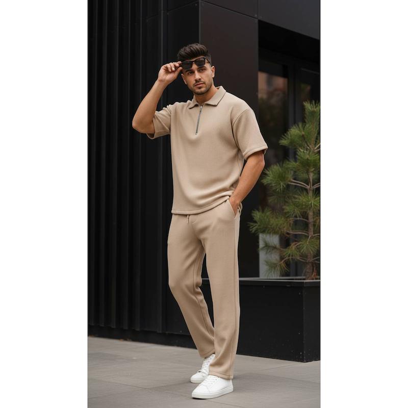 ست تیشرت و نیم زیپ اهورا🧡🧡