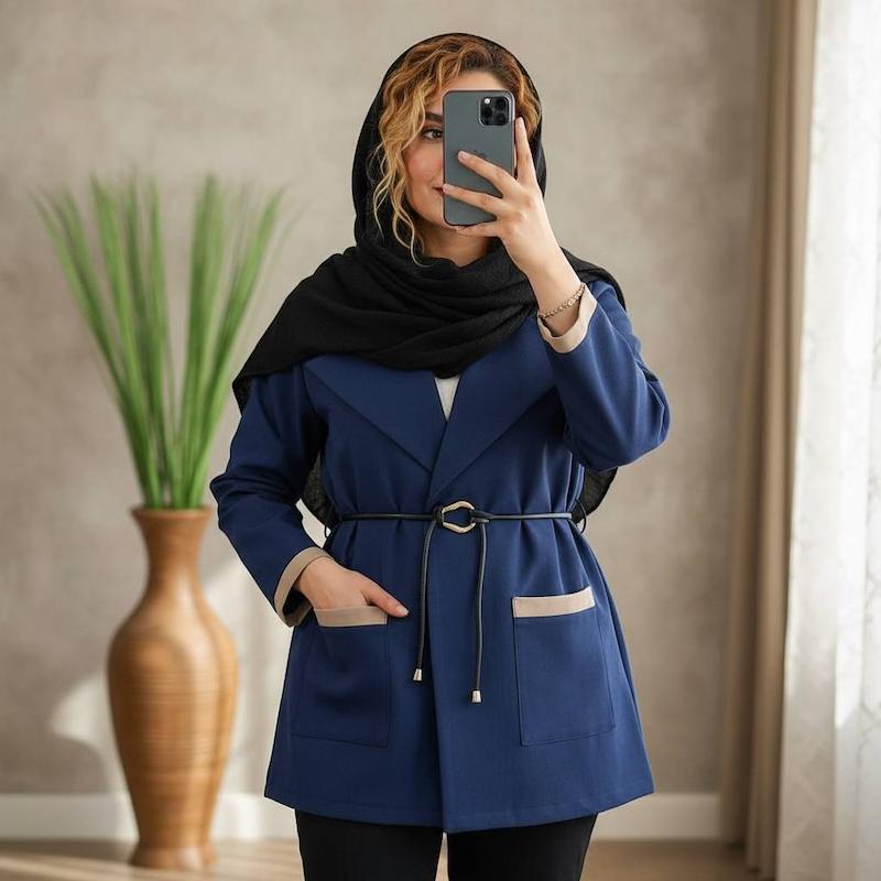 مانتو کتی افسانه با کمربند گره ای 🫅