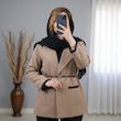 مانتو کتی افسانه با کمربند گره ای 🫅