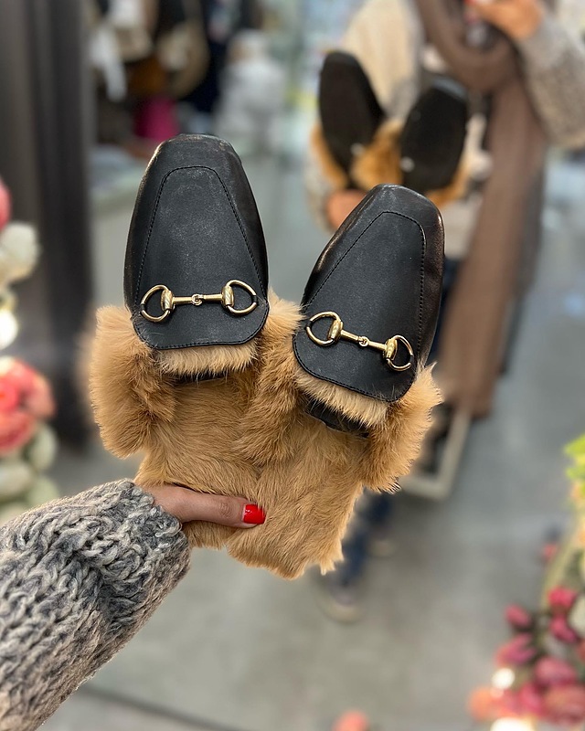 اسلیپر سگک گوچی با پوست