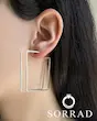 گوشواره مینیمال مربع / استیل