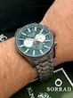 ساعت جی جی پولو کلاب مردانه / کورنوگراف بند استیل صفحه سبزآبی(اورجینال)