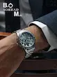 ساعت بیگوتی مردانه / کورنوگراف بند استیل رنگ سیلور صفحه آبی (اورجینال)