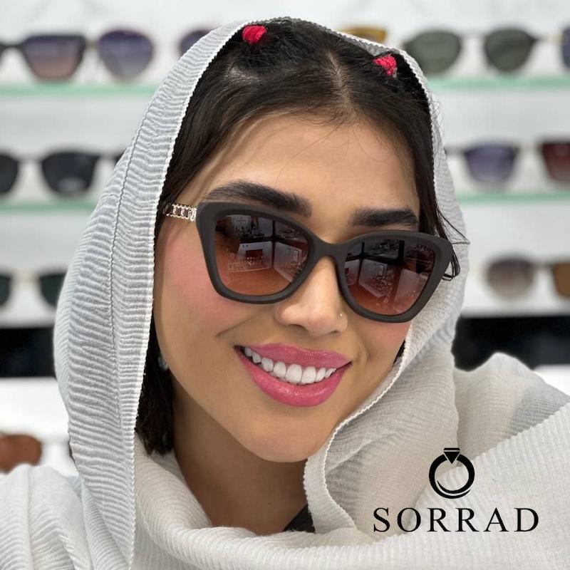 عینک زنانه شنل / فریم کائوچو و چرم عدسی پلی کربنات (رنگبندی مختلف)