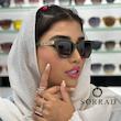 عینک زنانه شنل / فریم کائوچو و چرم عدسی پلی کربنات (رنگبندی مختلف)