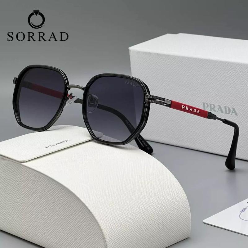 عینک اسپرت پرادا / فریم فلزی عدسی پلی کربنات (همراه با جعبه اصلی)