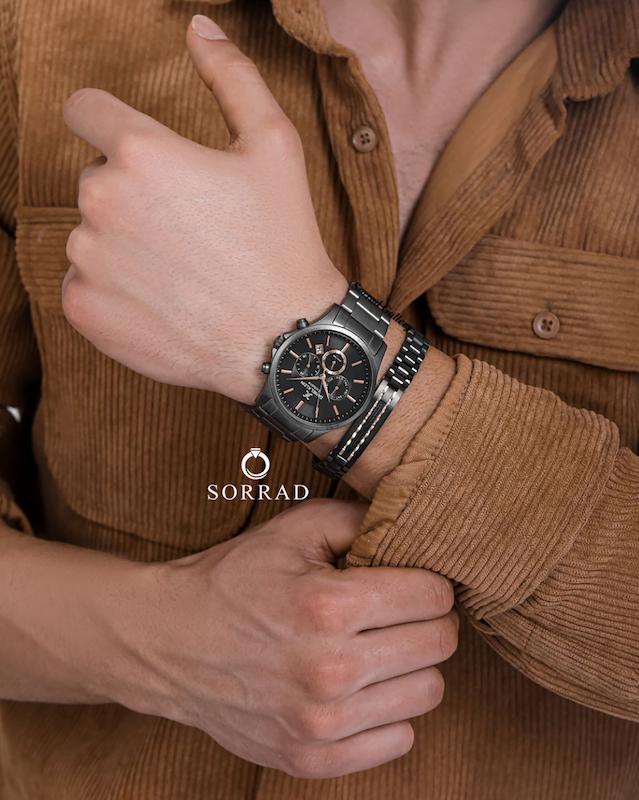 ساعت دنیل کلین مردانه / کورنوگراف بند استیل رنگ مشکی صفحه مشکی-رزگلد