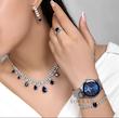 ساعت دنیل کلین زنانه / ساده بند استیل حصیری رنگ سیلور صفحه سرمه ای