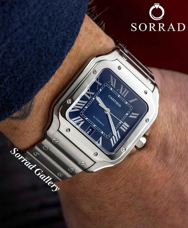 ساعت کارتیر پنتر مردانه / بند استیل رنگ سیلور صفحه سرمه ای