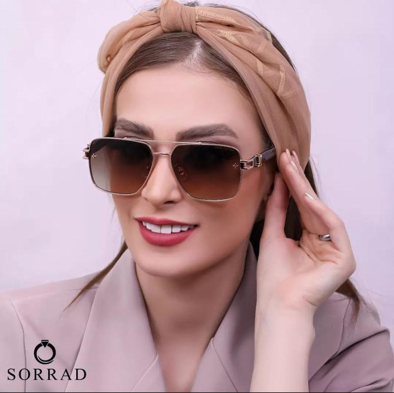 عینک زنانه لویی ویتون / فریم فلزی عدسی پلی کربنات (همراه جعبه اصلی)