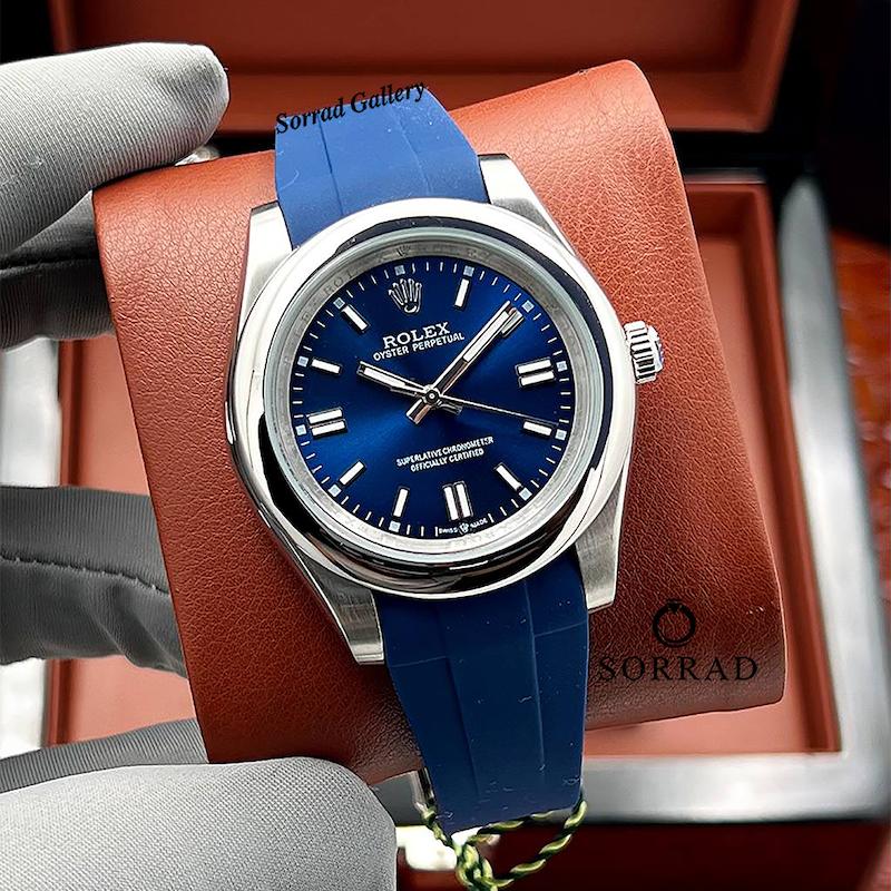 ساعت رولکس اویستر پرپچوال اسپرت / اتومات بند رابر رنگ سرمه ای صفحه سرمه ای