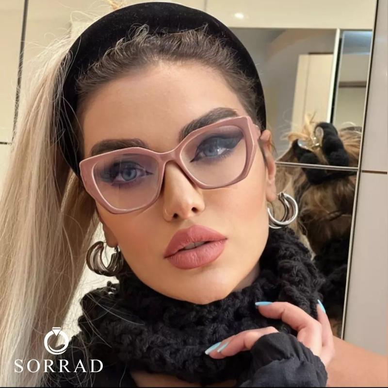 عینک طبی زنانه پرادا / فریم کائوچو عدسی پلی کربنات