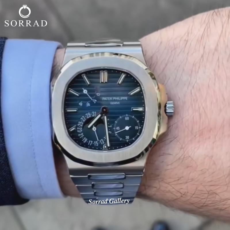 ساعت پتک فیلیپ مردانه / کورنوگراف بند استیل رنگ سیلور صفحه سرمه ای