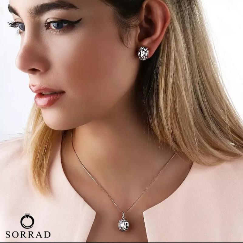 ست گردنبند و گوشواره کریستال اپال کلیو