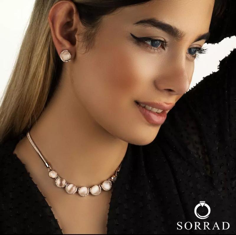 ست گردنبند و گوشواره سنگی اپال کلیو