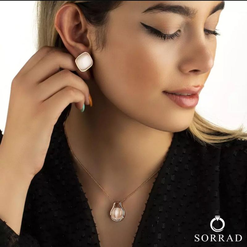 ست گوشواره و گردنبند اپال کلیو