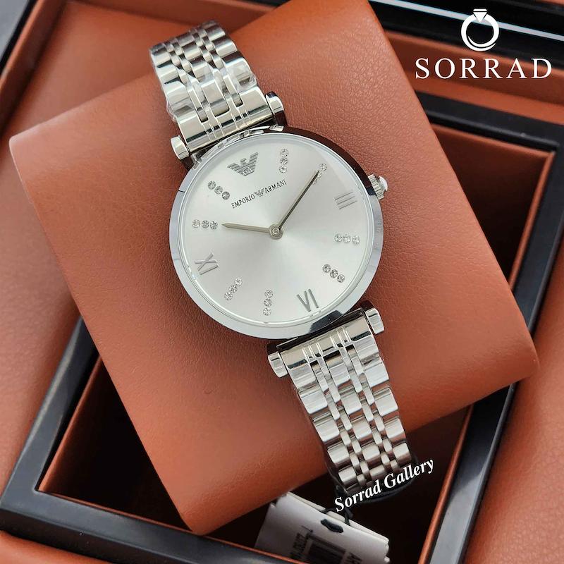 ساعت دنیل ولینگتون زنانه / ساده بند استیل رنگ سیلور صفحه نگین دار سفید