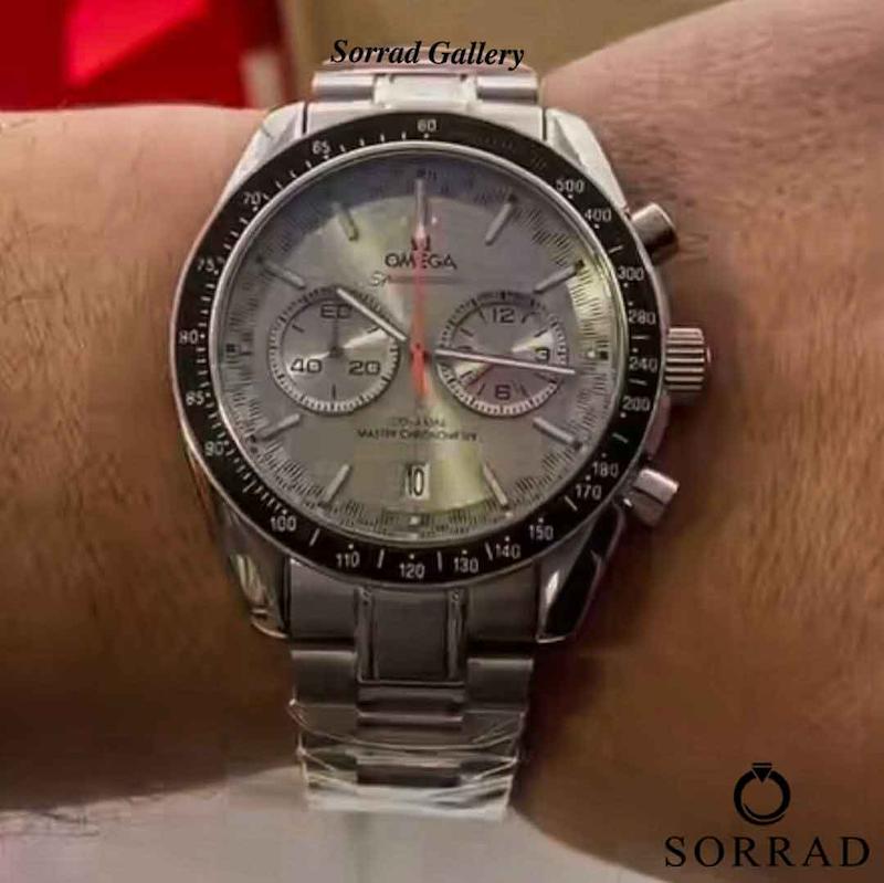 ساعت امگا مردانه/ کورنوگراف بند استیل رنگ سیلور صفحه سیلور