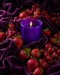 شمع Velvet Berry سراد با رایحه توت فرنگی بلوبری و رزبری