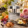 فضای روشن و میوه ای عطر کژال آلماز با میوه های قرمز مرکبات و حس وانیلی شیرین