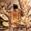فضای گرم و گل فام عطر لیبر فلاورز اند فلیمز با گل های سفید اسطوخودوس نارگیل و وانیل