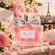 فضای زنانه گل‌دار و پودری عطر میس دیور ادو پرفیوم