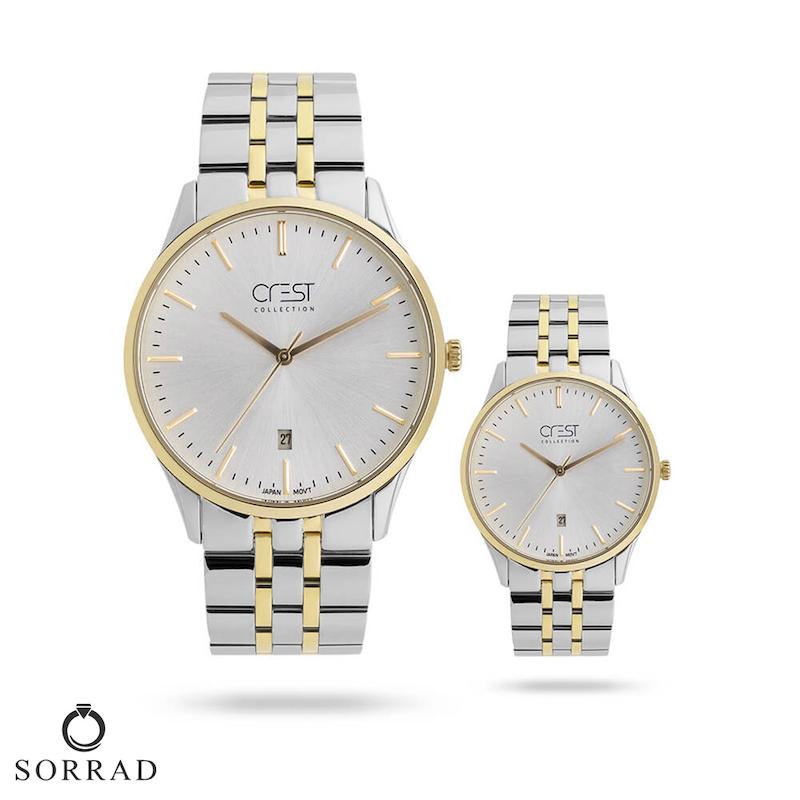 ست ساعت مچی عقربه‌ای زنانه و مردانه کرست | مدل Crest 6701-3