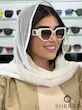 عینک زنانه شنل / فریم کائوچو و چرم عدسی پلی کربنات