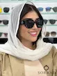 عینک زنانه شنل / فریم کائوچو و چرم عدسی پلی کربنات