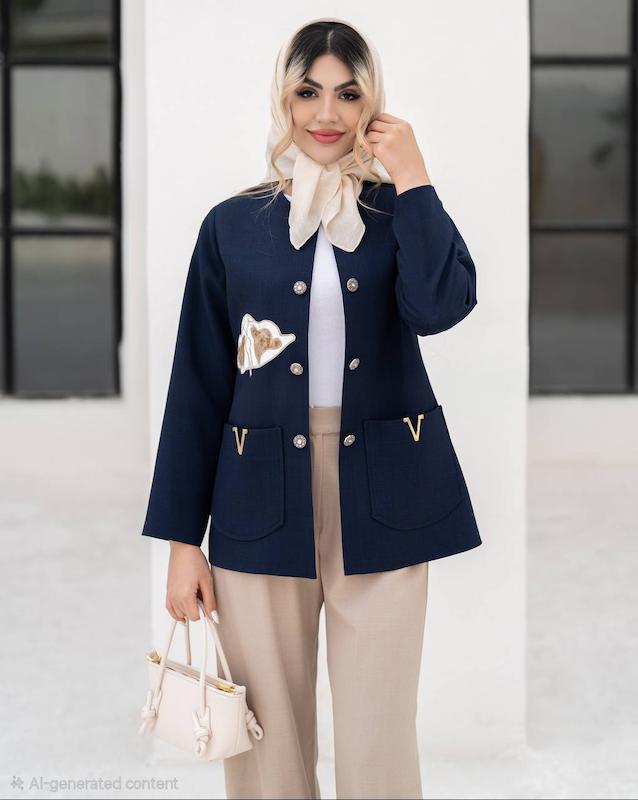 کت گاباردین گلدوزی 141012