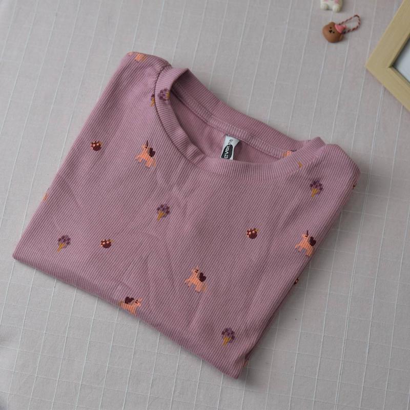 کراپ کبریتی طرح‌دار یقه گرد / کد 200248