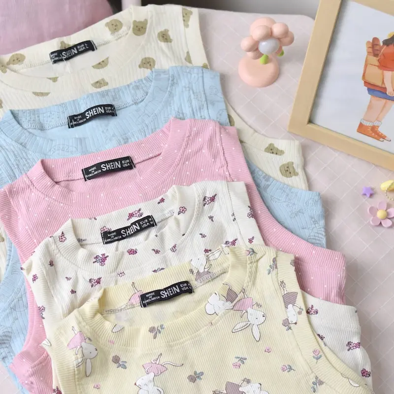 کراپ تاپ بغل گت دار طرح دار / کد 402400