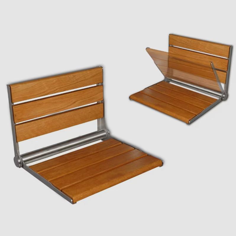 صندلی استیل دیواری تاشو حمام 