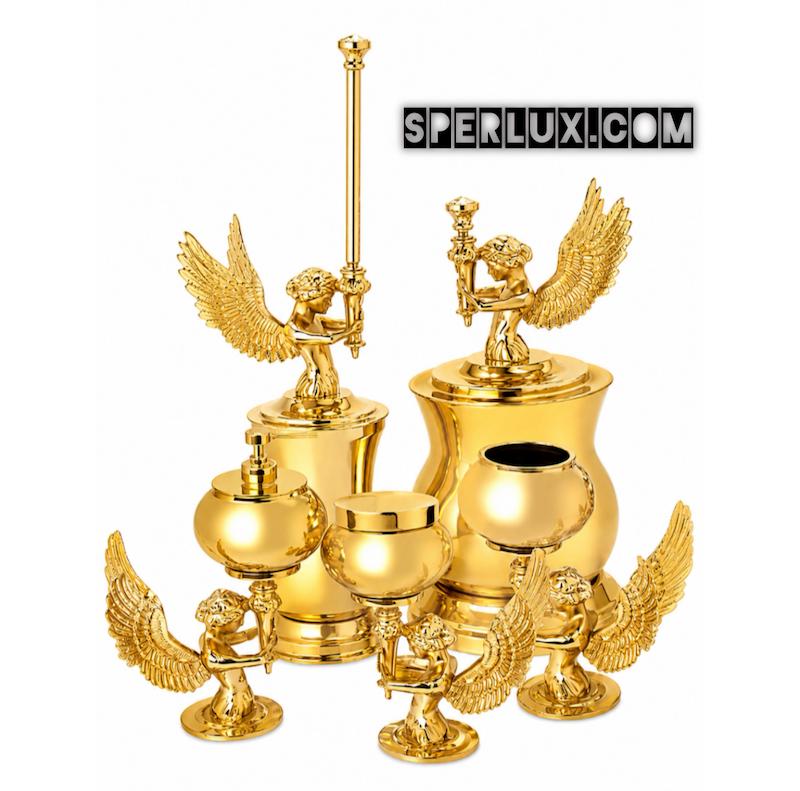ست فرشته روکابینتی ANGEL-سطل/برس/مایع/صابون/مسواک