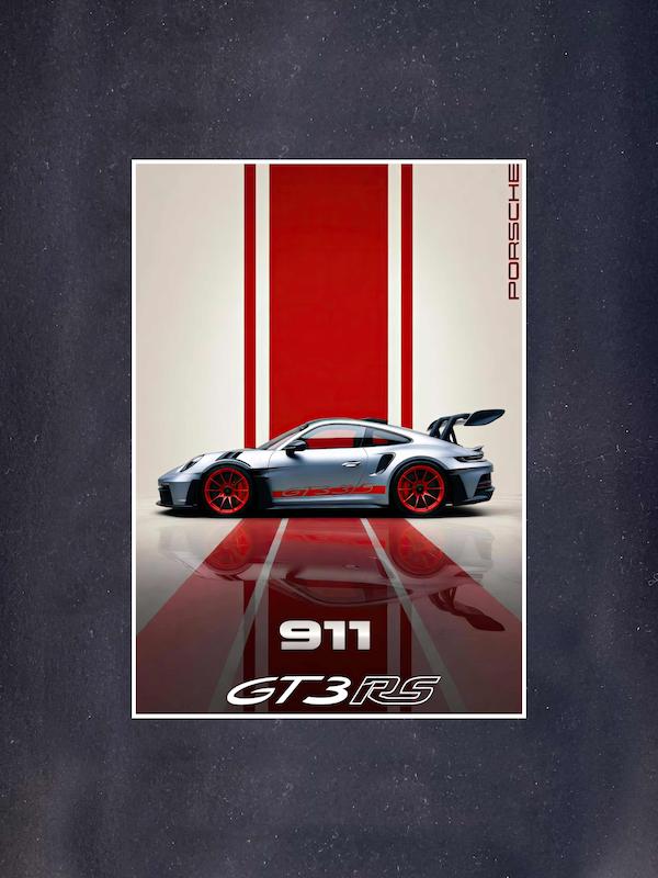 پوستر ماشین طرح Porsche 911 GT3 RS