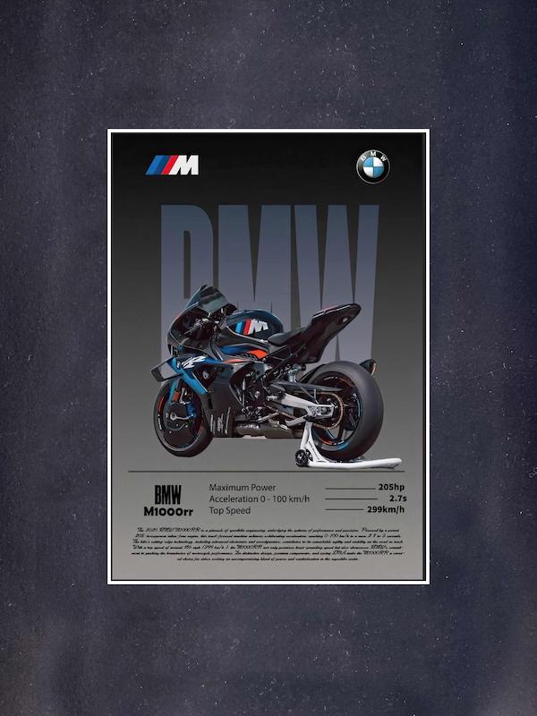 مجموعه پوستر موتور طرح BMW M1000rr