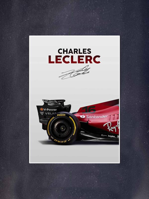 مجموعه پوستر فرمول یک طرح چارلز لکلرک charles leclerc