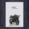 مجموعه پوستر موتور طرح Kawasaki NINJA H2R