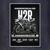 مجموعه پوستر موتور طرح Kawasaki NINJA H2R