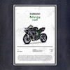 مجموعه پوستر موتور طرح Kawasaki NINJA H2R