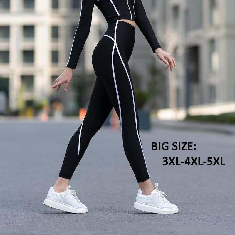 لگ ورزشی سایز بزرگ کمر پهن گنی لیسمینا مدل منتون مشکی، کد 352- BIG SIZE