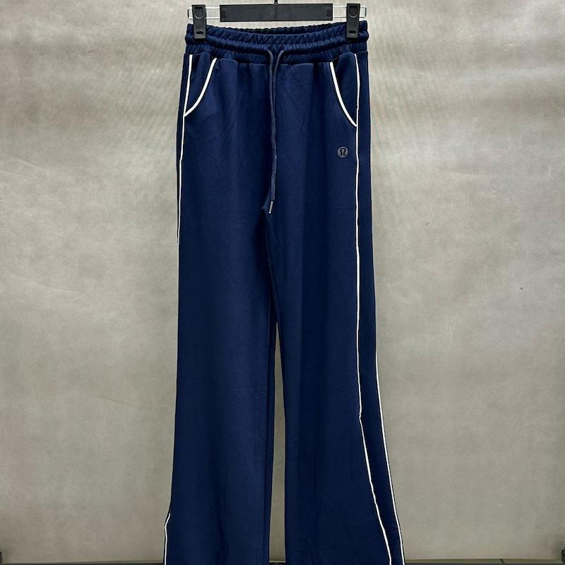 شلوار بگ زنانه لولولمون بغل نوار دار ترکیه - رنگ سرمه ای