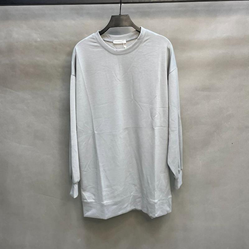 بلوز زنانه اویشو قواره آزاد و قد بلند - رنگ طوسی - ترکیه