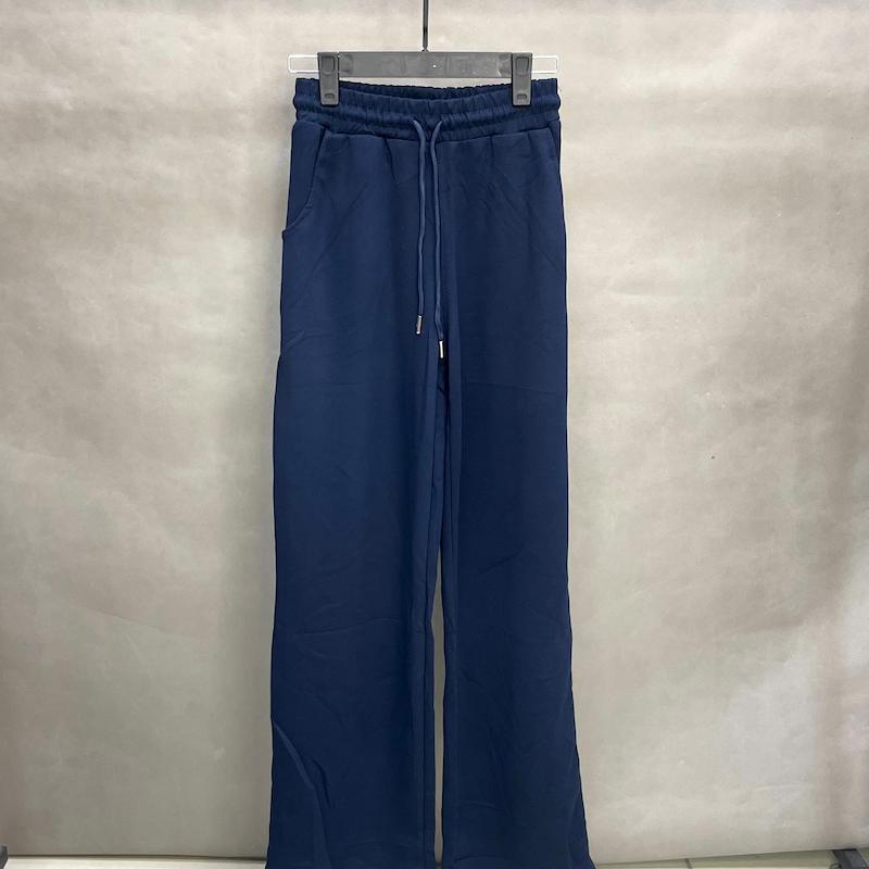 شلوار بگ زنانه اویشو ترکیه - کمر کشی - رنگ سورمه ای - کد 2277