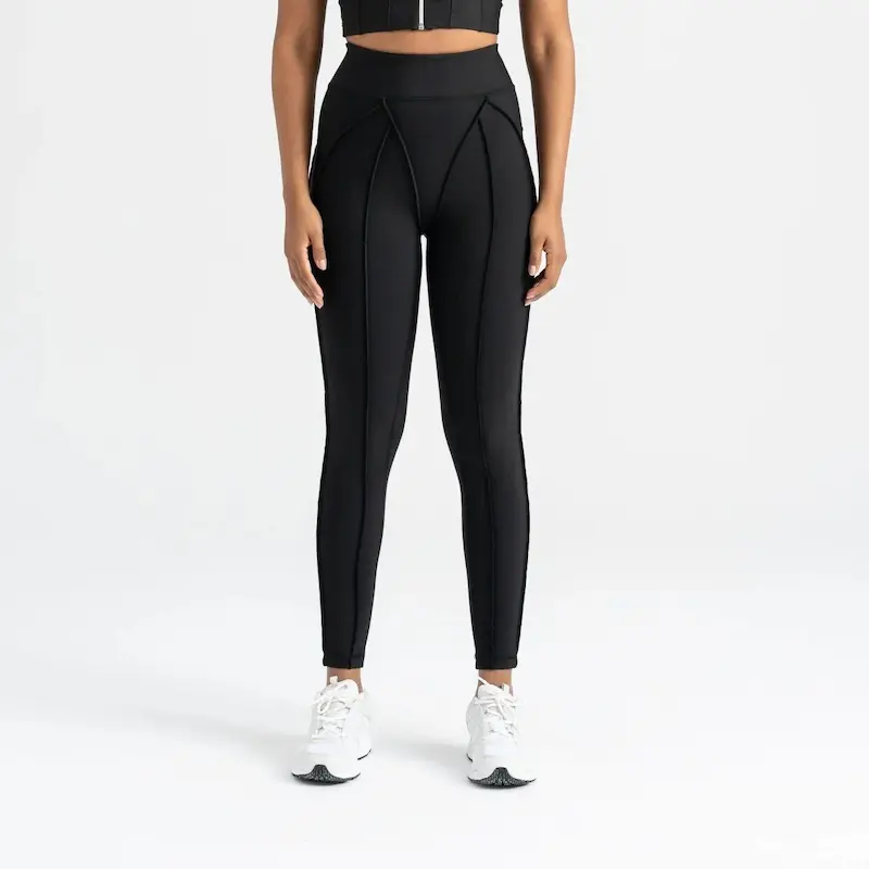 لگ ورزشی کمر گنی لیسمینا مدل Sculpt Line دوخت برعکس _ رنگ مشکی کد 535