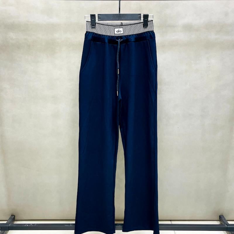 شلوار بگ زنانه الو یوگا ترکیه - کمر کشی - رنگ سرمه ای