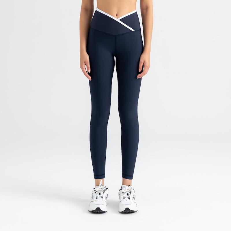 لگ ورزشی کمر گنی لیسمینا مدل  kontrast سورمه ای نوار سفید _ کد 552