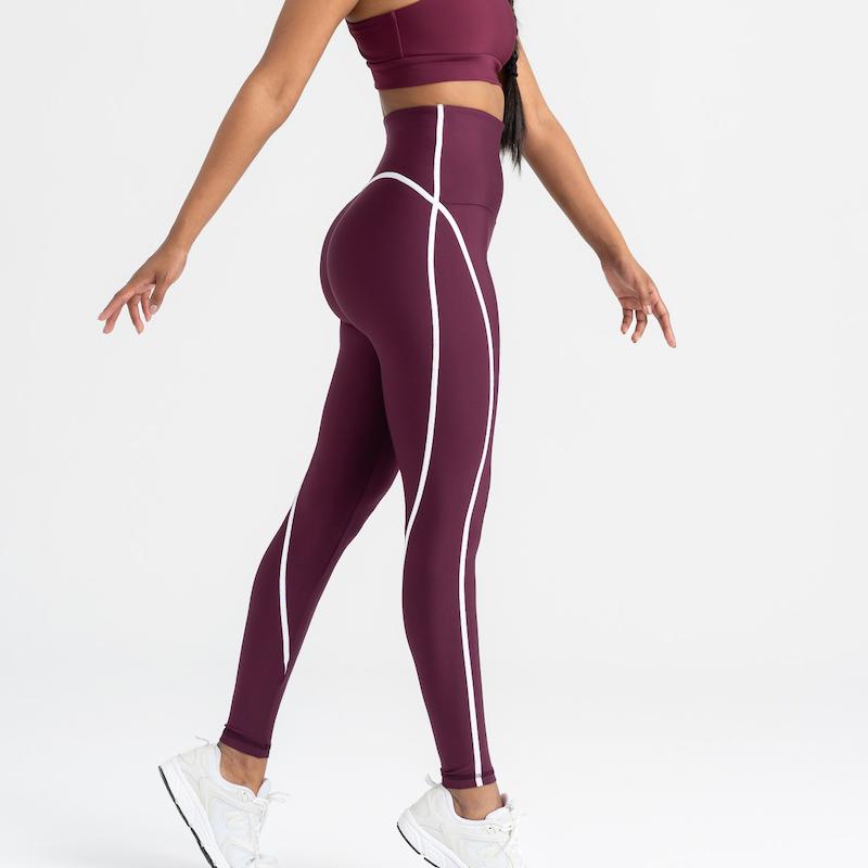 لگ ورزشی کمر پهن گنی لیسمینا مدل منتون بادمجانی، کد 373